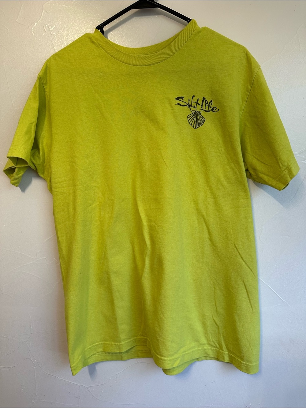Salt Life Lime Green Short Sleeve Tee with Shell Chest Logo